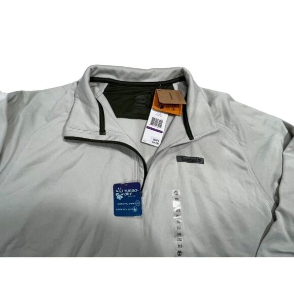 New! Timberland Pullover Turbo-quick dry Fleece Microfiber 1/4 zip Gray‎ men 2XL - Picture 1 of 5